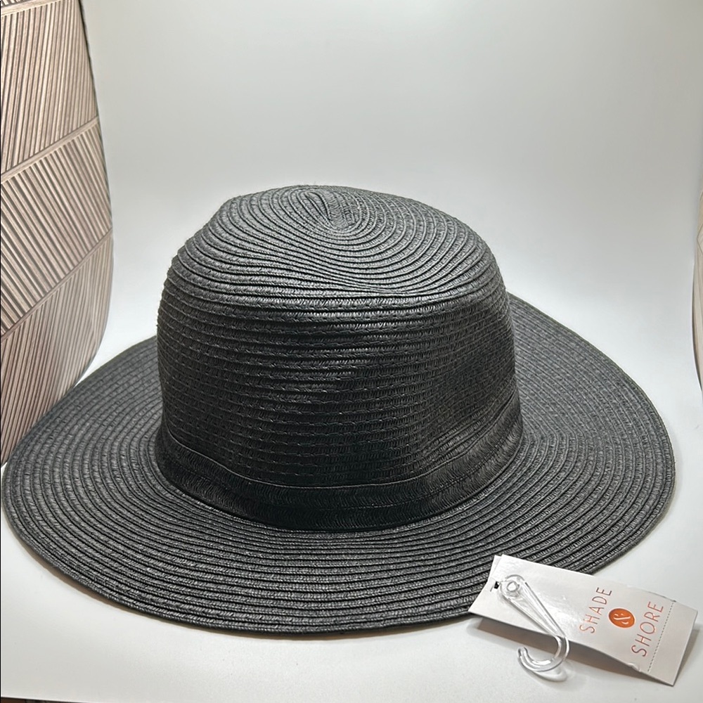 Shade & Shore Black Wide-Brimmed Sun Hat